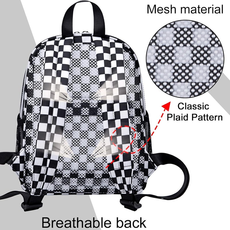 BTOOP Clear Mini Backpack for Stadium Events 12x12x6 Small Transparent Backpacks Plastic See Through Clear Bag for Concerts Work Festival Security Travel - Image 3